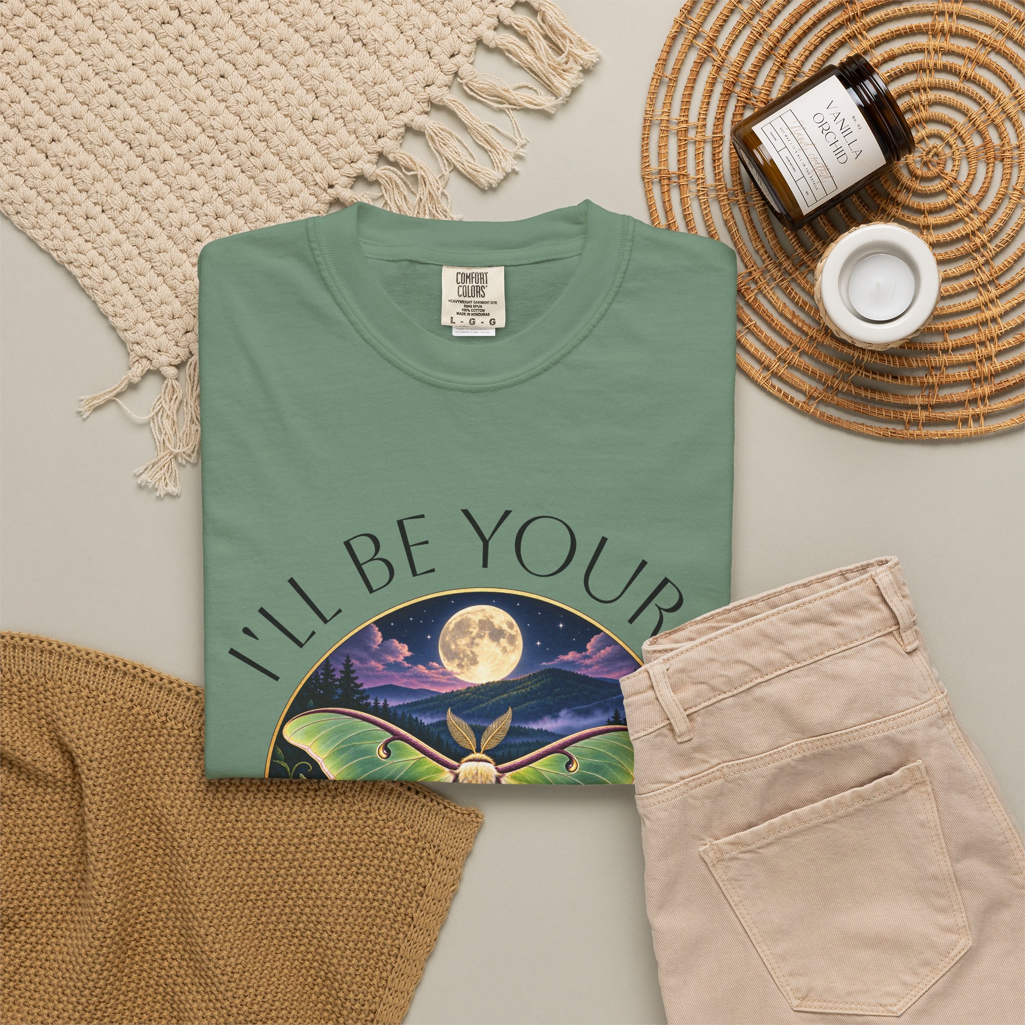 Luna Moth "I'll Be Your Friend" Adult T-Shirt - Image 3
