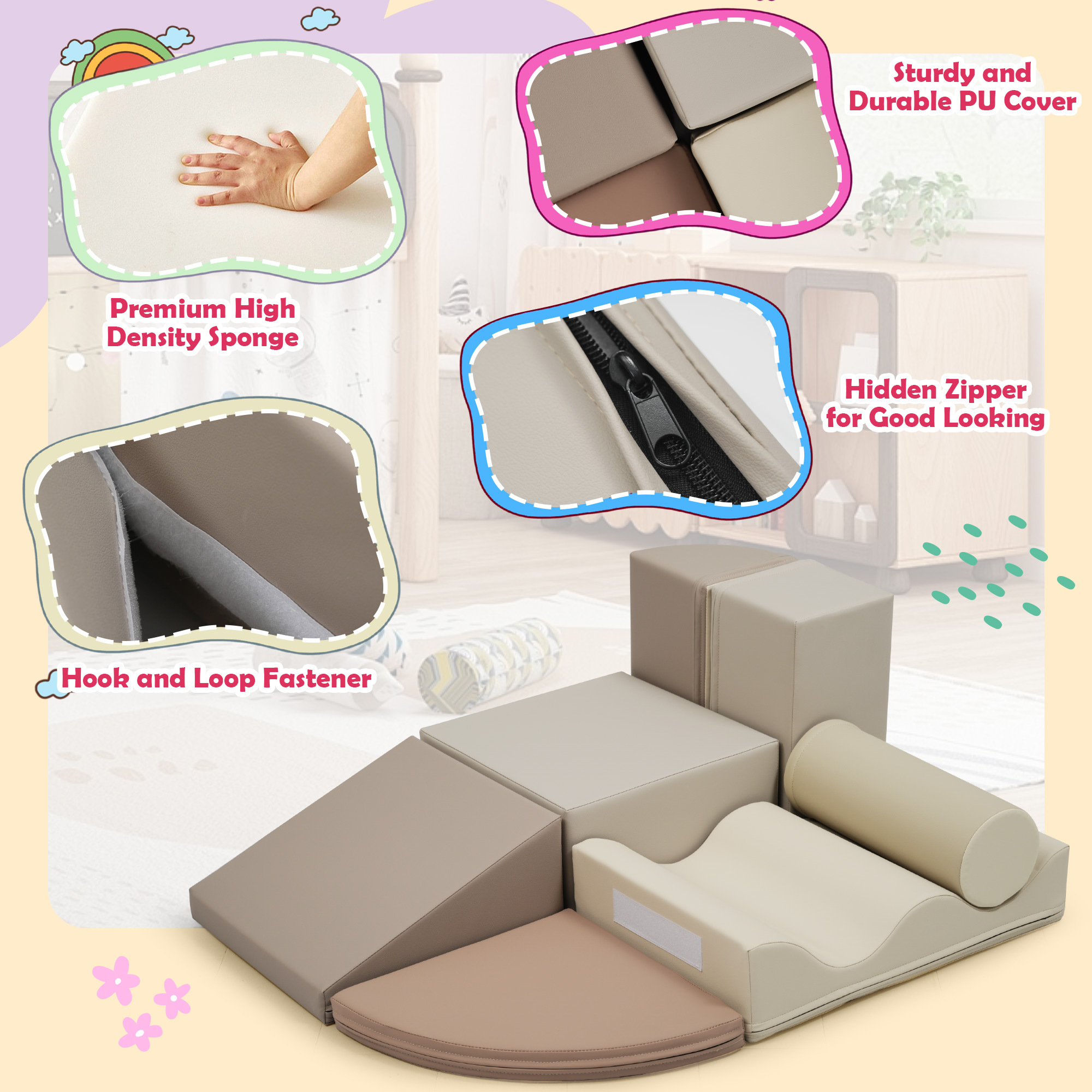 7-Piece Indoor Climbing Foam - Image 3